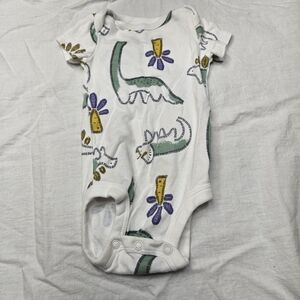 Carter's Green and White One Pieces with Playful Patterns